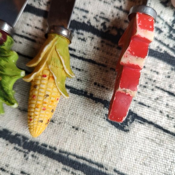 fall harvest leaf and corn serving spreaders set of 3 - Picture 5 of 8